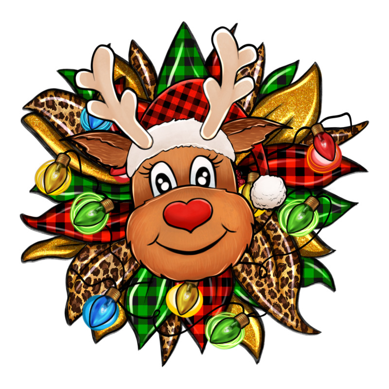 Christmas Reindeer Sunflower Ladies Tee by Jasminsmagicworld | Teevron