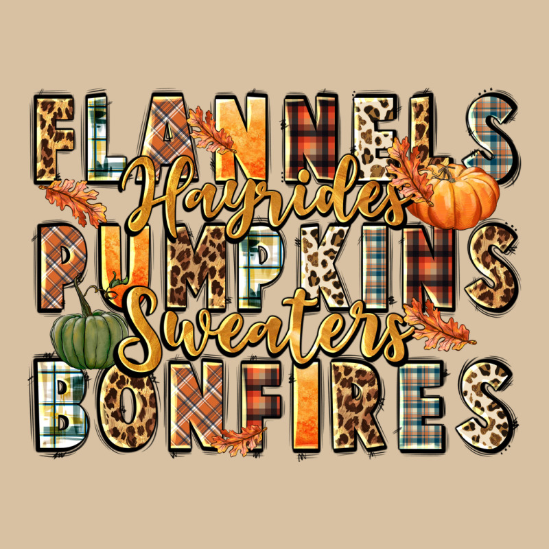 Flannels Hayrides Pumpkins  Bonfires Heavyweight Hoodie by FaDigitalArtStudio | Teevron