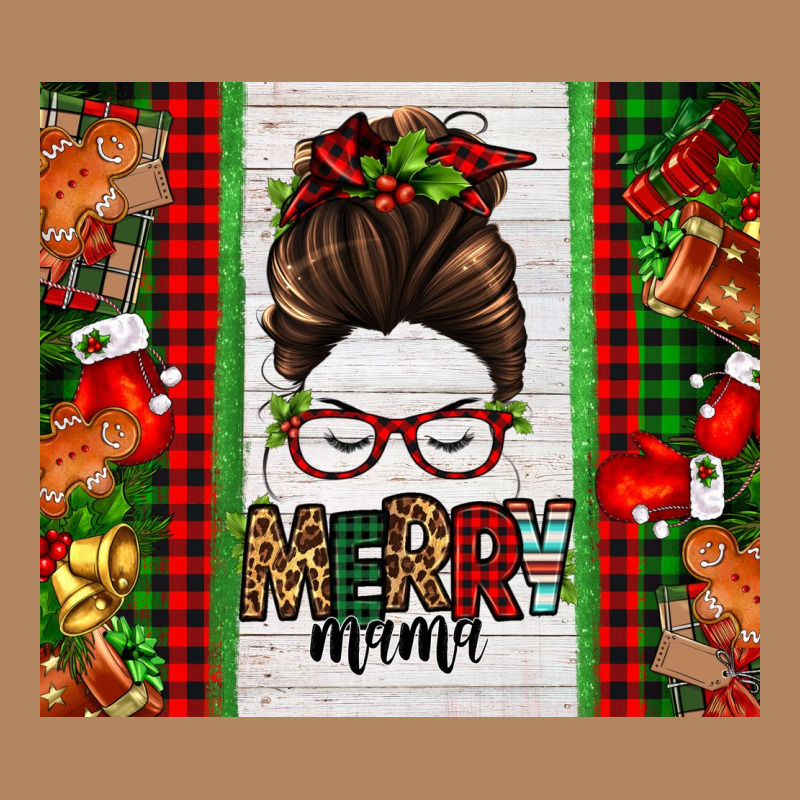 Christmas Merry Mama Messy Bun Long Sleeve Tee by Jasminsmagicworld | Teevron