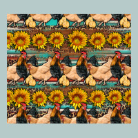 Seamless Poultry Farm Sunflowers Chicken Coop Tumbler Heavy Core Tee | Teevron