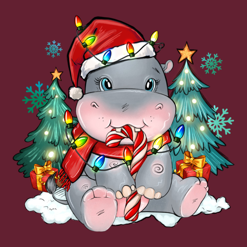 Cute Christmas Hippopotamus Classic Tee by MaliasSmallBusiness | Teevron