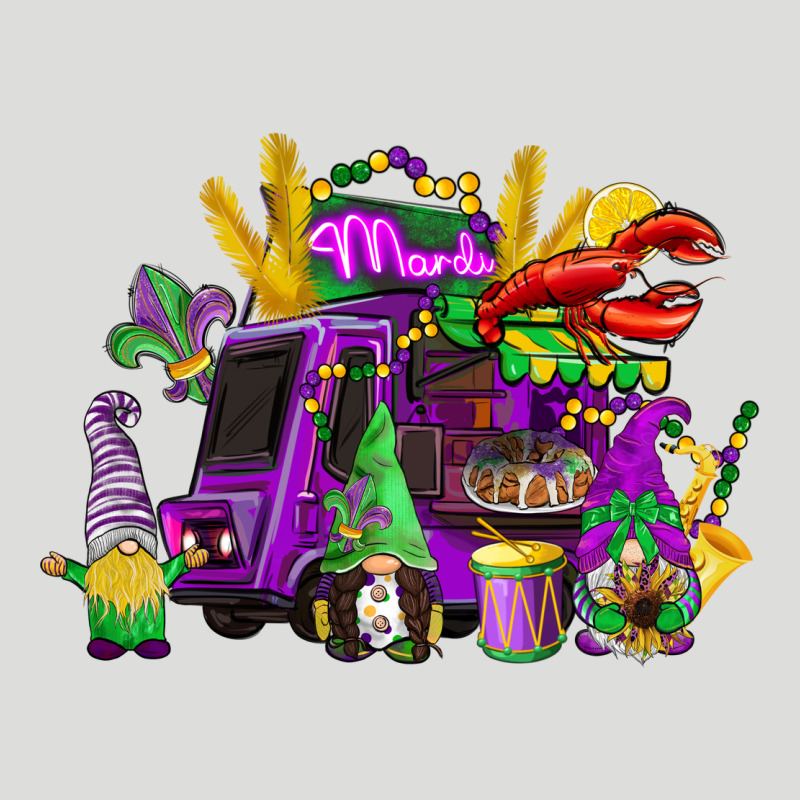 Mardi Gras Gnome Truck Zipper Hoodie by CowGirlArtShop | Teevron