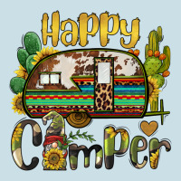 Happy Camper Caravan And Gnome Ladies Tee | Teevron