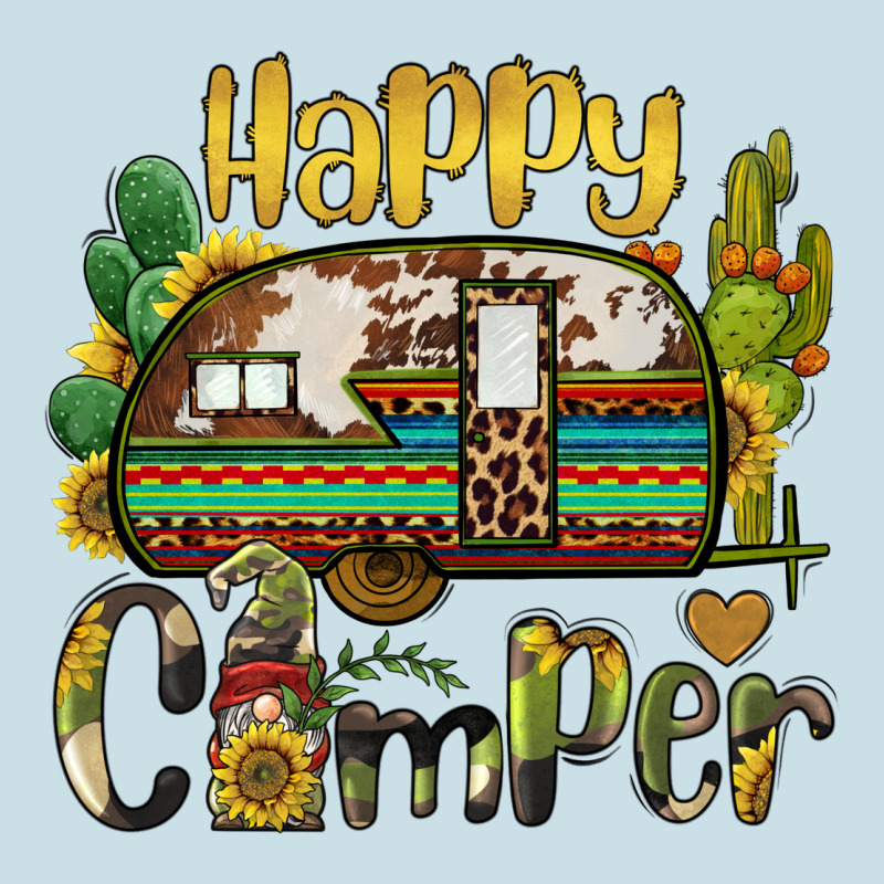 Happy Camper Caravan And Gnome Ladies Tee by BarkalooDesign | Teevron