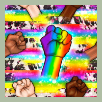 Pride Lgbtq Hands With Cowhide Seamless Pattern Urban Heavy Tee | Teevron