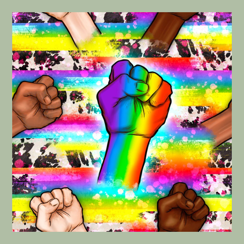 Pride Lgbtq Hands With Cowhide Seamless Pattern Urban Heavy Tee by BundleAndBundleShop | Teevron