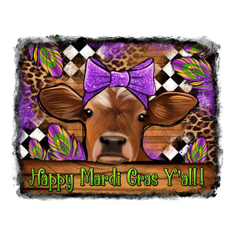 Happy Mardi Gras Y'all Cow Premium Tee by Jasminsmagicworld | Teevron