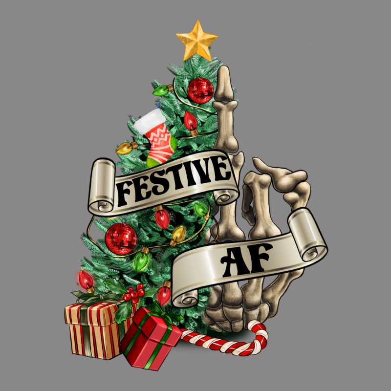 Festive Af Christmas Middle Finger Vintage Tee by NancyCooperArtShop | Teevron