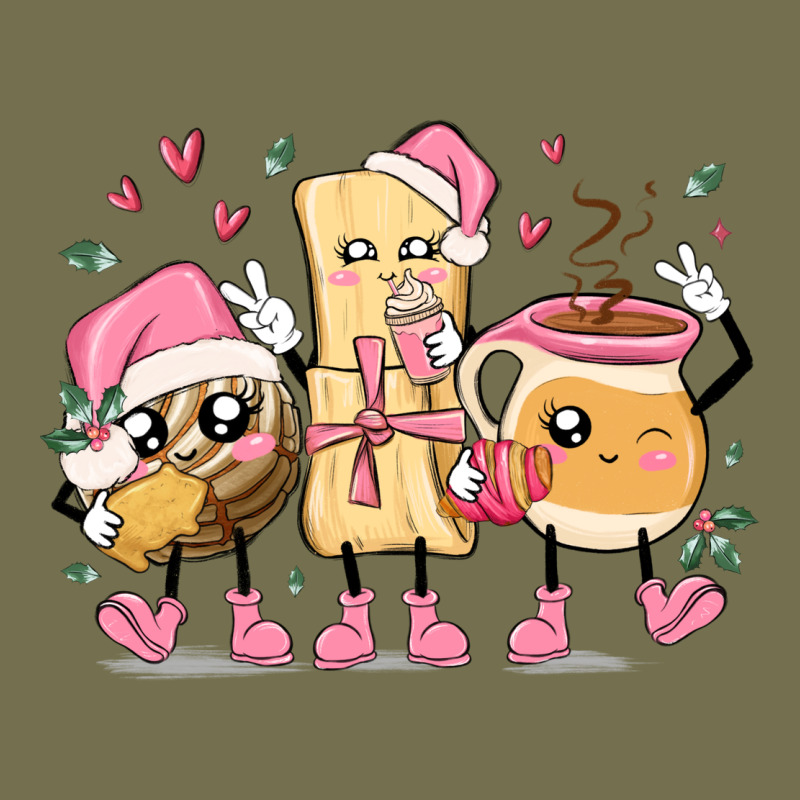 Mexican Christmas Pan Dulce Cartoon Characters Vintage Hoodie by MaliasSmallBusiness | Teevron