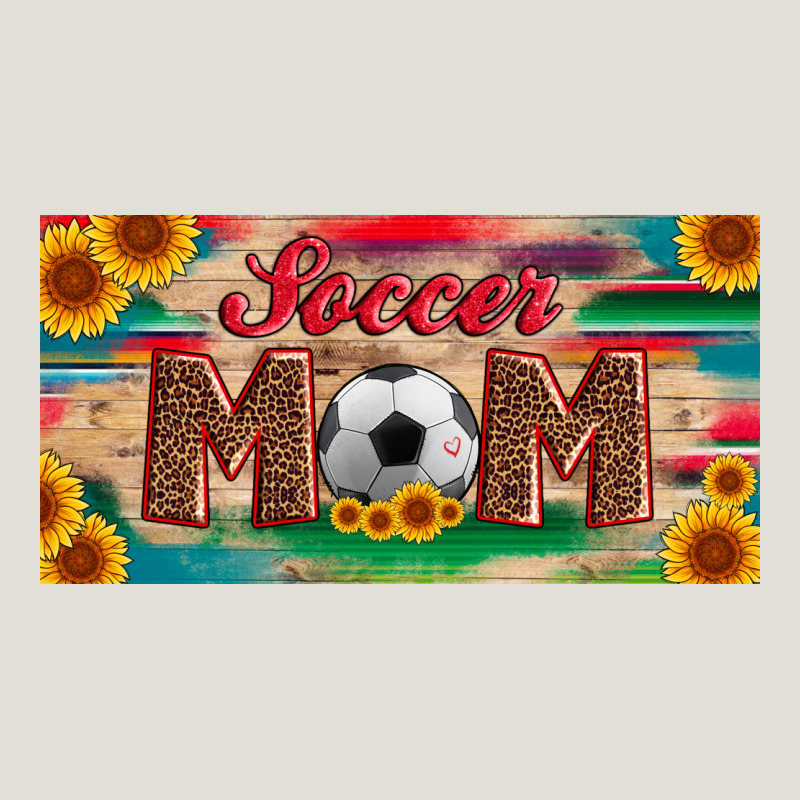 Soccer Mom With Ball And Sunflower And Serape Licanse Plate Heavy Core Tee by Artiststas | Teevron