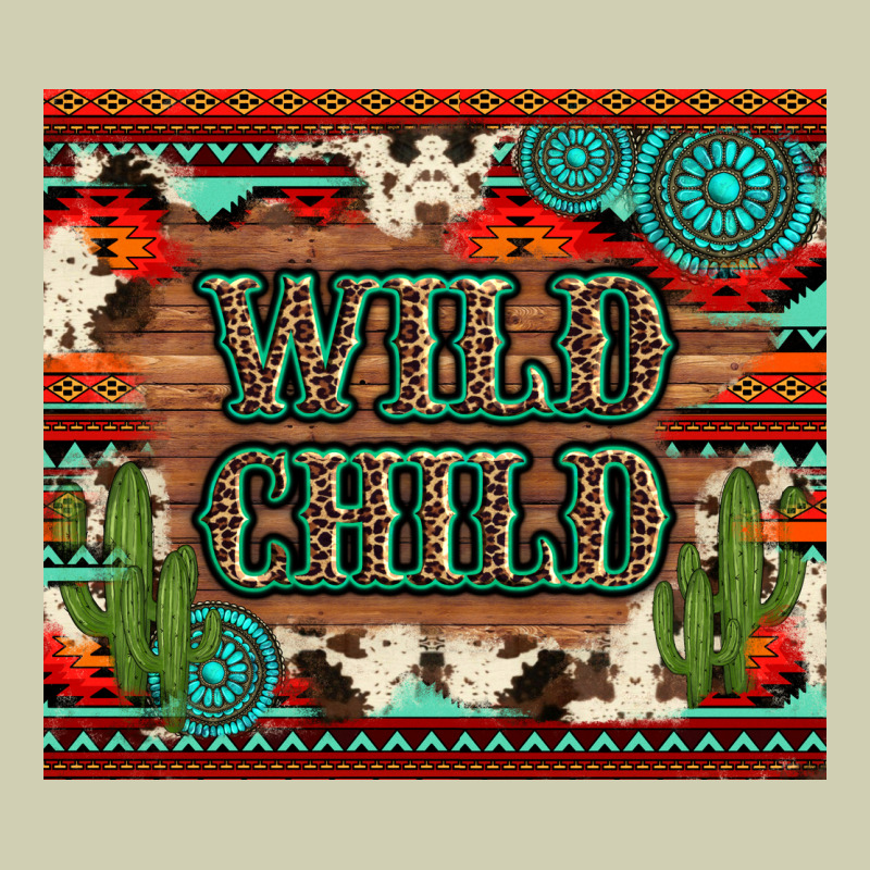 Wild Chıld Aztec Gemstone And Cactus Heavy Core Tee by Artiststas | Teevron