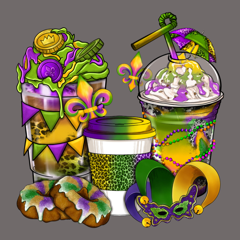 Mardi Gras Coffee Cups Urban Heavy Tee by BundleAndBundleShop | Teevron