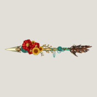 Flowers And Arrow With Gemstone Heavy Core Tee | Teevron