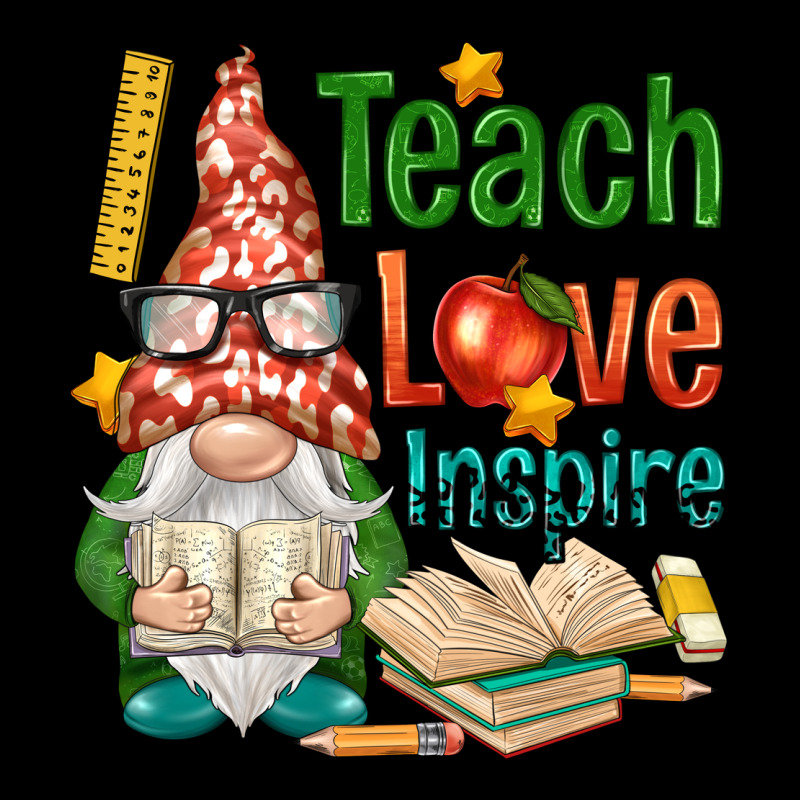Gnome Teach Love Inspire Ladies Tee by NancyCooperArtShop | Teevron