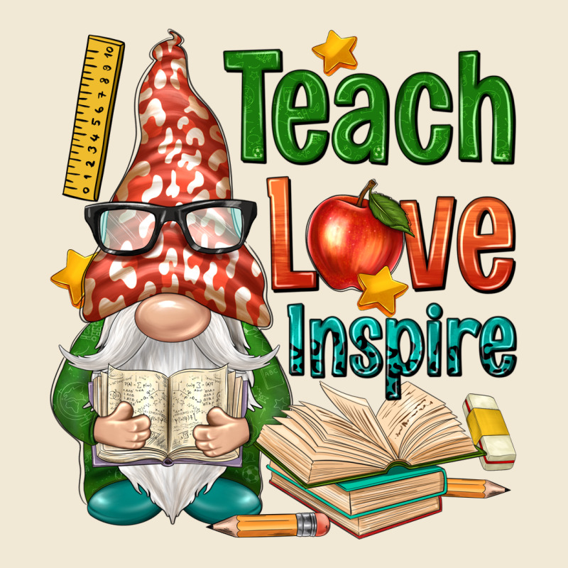 Gnome Teach Love Inspire Ladies Tee by NancyCooperArtShop | Teevron