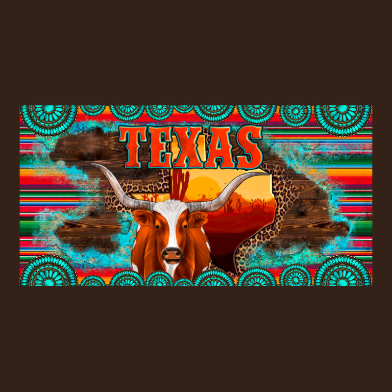 Texas And Map With Longhorn Serape Gemstone Licanse Plate Heavy Core Tee by Artiststas | Teevron