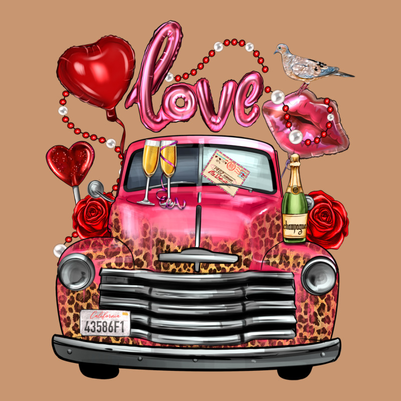 Western Valentines Day Truck Love Bird Letter Heavyweight Hoodie by FaDigitalArtStudio | Teevron
