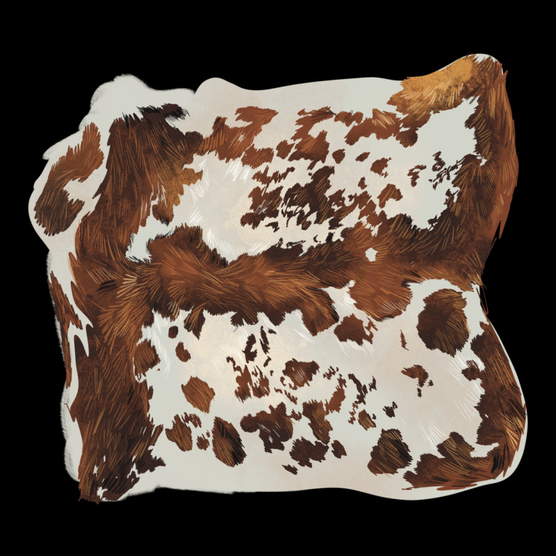 Hand Drawn Cowhide Cow Fur Ladies Tee by BarkalooDesign | Teevron