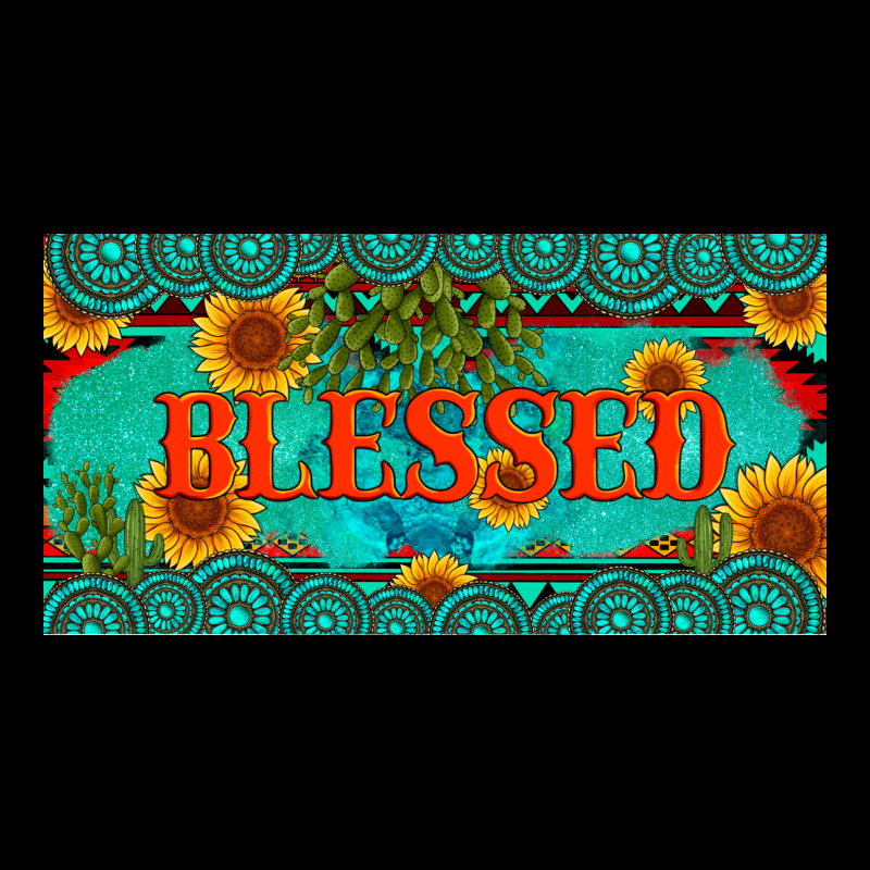 Blessed Turquoise Gemstone Cactus And Sunflower Licanse Plate Heavy Core Tee by Artiststas | Teevron