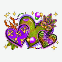 Mardi Gras Hearts Urban Heavy Tee | Teevron