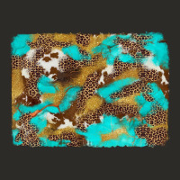 Western Turquoise Leopard And Cowhide Background Heavy Core Tee | Teevron