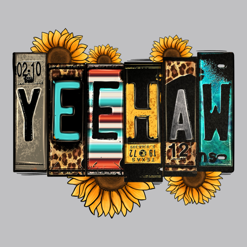 Yeehaw License Plate Letters Long Sleeve Tee by Jasminsmagicworld | Teevron