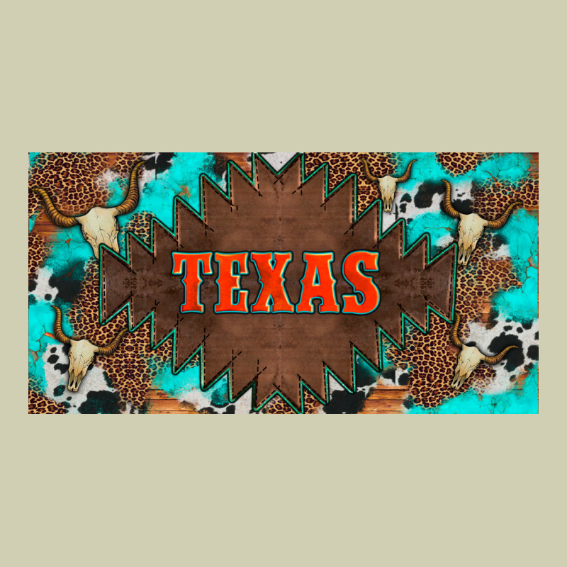 Western Texas And Bullskulls With Turquoise And Leopard Licanse Plate Heavy Core Tee by Artiststas | Teevron