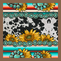 Sunflower Cowhide Serape Coaster Premium Tee | Teevron