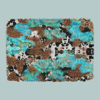 Western Cowhide And Leopard With Turquoise Background Heavy Core Tee | Teevron