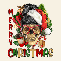 Merry Christmas Skeleton Messy Bun Vintage Tee | Teevron