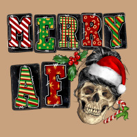 Merry Af Skeleton Messy Bun Vintage Tee | Teevron