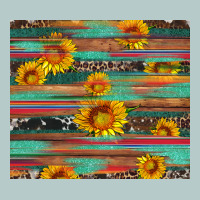 Sunflower Serape Wood And Cowhide Heavy Core Tee | Teevron
