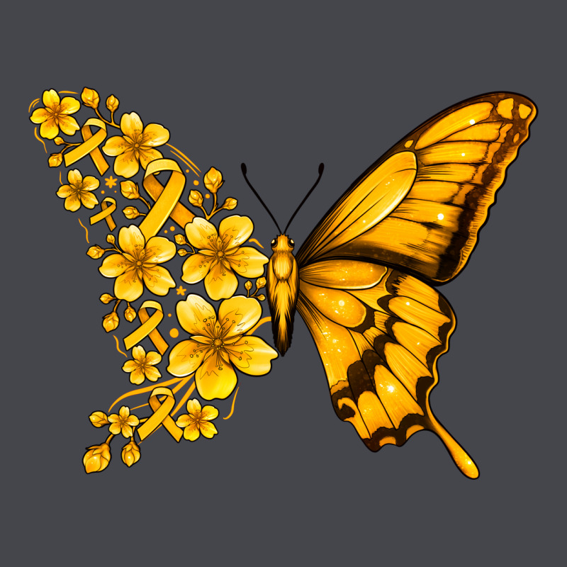 Childhood Cancer Butterfly Long Sleeve Tee by Jasminsmagicworld | Teevron