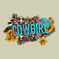 Western Cowgirl And Sunflower With Hat And Cowhide Leopard Heavy Core Tee | Teevron
