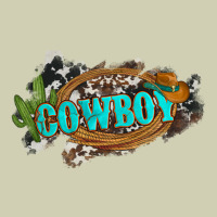 Western Cowboy And Hat With Cactus And Cowhide Heavy Core Tee | Teevron