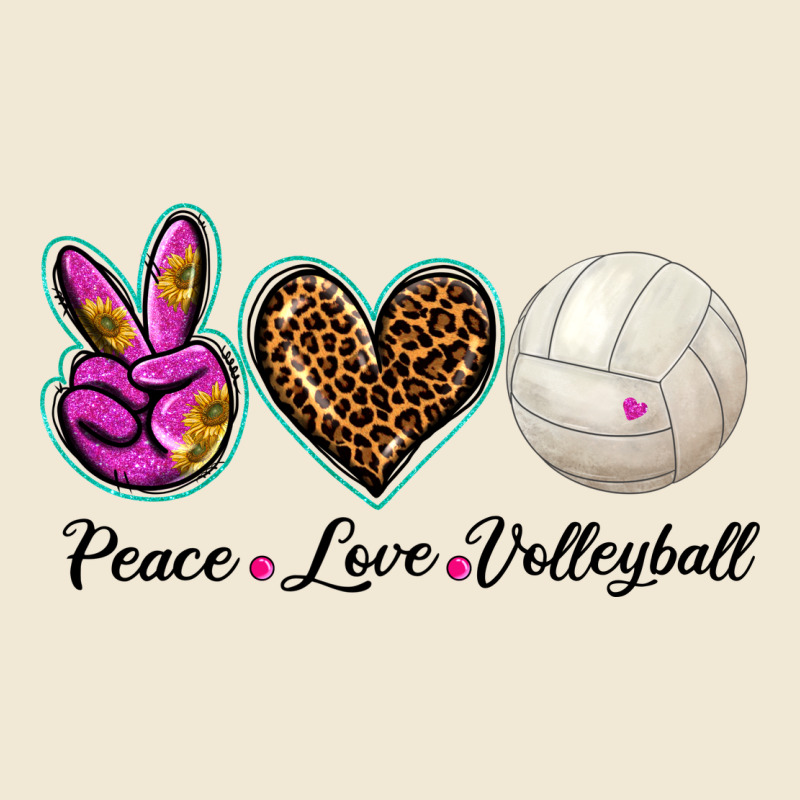 Peace Love Volleyball Premium Tee by BarkalooDesign | Teevron