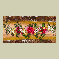 Western  Leopardfloral Licanse Plate Heavy Core Tee | Teevron