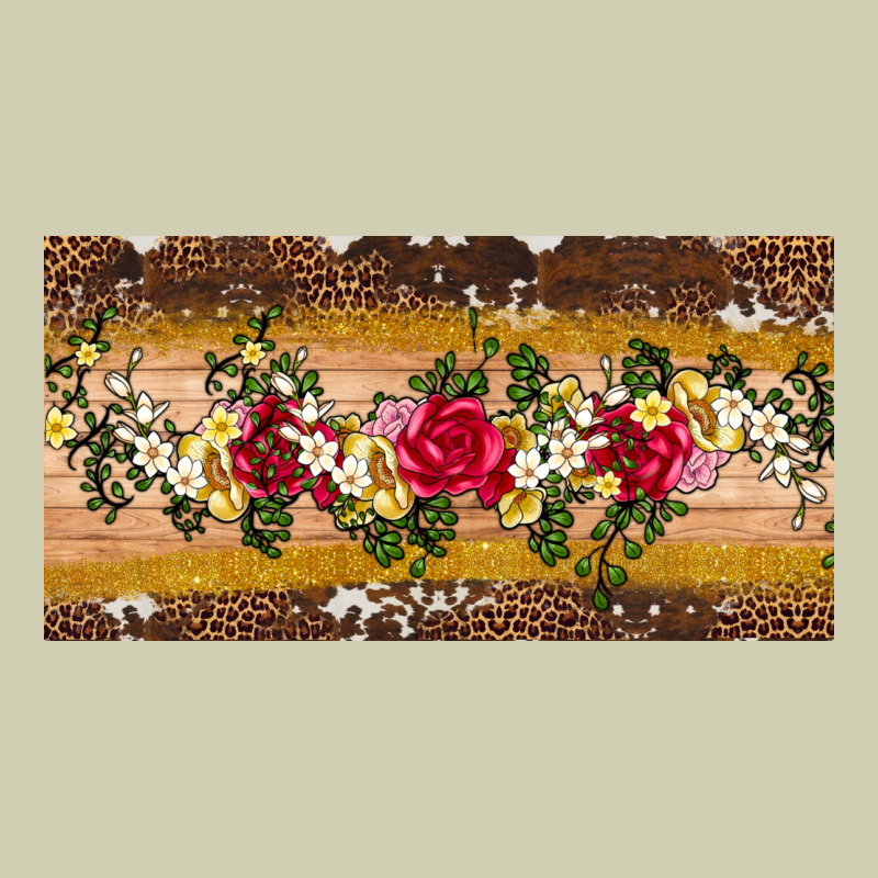 Western  Leopardfloral Licanse Plate Heavy Core Tee by Artiststas | Teevron