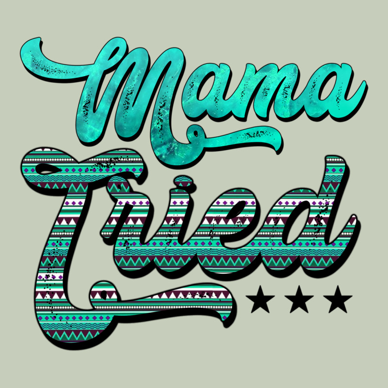 Mama Tried Aztec Turquoise Ladies Tee by AdoDesignShop | Teevron