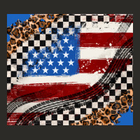 American Flag And Race Flag Heavy Core Tee | Teevron
