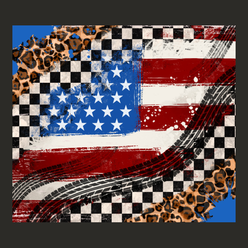 American Flag And Race Flag Heavy Core Tee by AdoDesignShop | Teevron