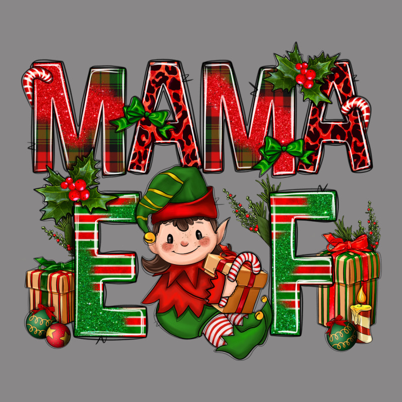 Mama Elf With Gift Christmas Vintage Tee by NancyCooperArtShop | Teevron