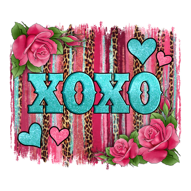 Xoxo Valentines Day Leopard Glitter Brushstroke Premium Tee by Jasminsmagicworld | Teevron