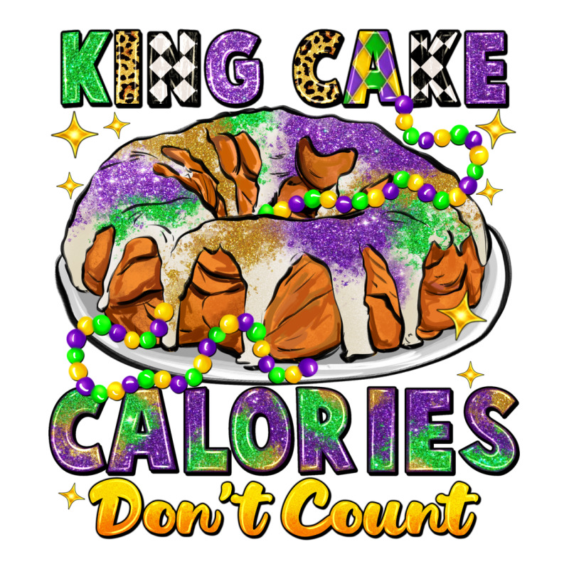 King Cake Calories Dont Count Mardi Gras Zipper Hoodie by CowGirlArtShop | Teevron