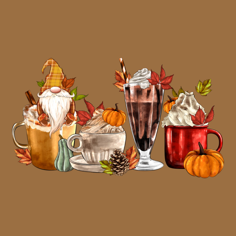 Fall Gnome Coffee Cups Vintage Tee by MaliasSmallBusiness | Teevron
