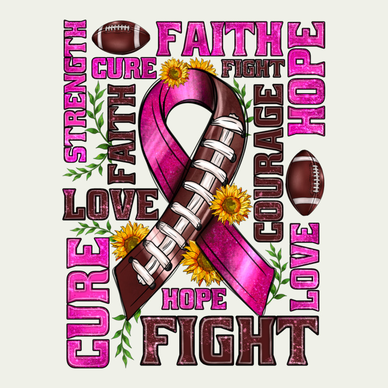 Breast Cancer American Football Ribbon Love Cure Fight Bbs Urban Heavy Tee by BundleAndBundleShop | Teevron
