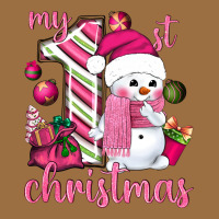 My 1st. Pink Christmas With Cute Snowman Vintage Tee | Teevron