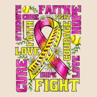 Breast Cancer Softball Ribbon Love Cure Fight Bbs Urban Heavy Tee | Teevron