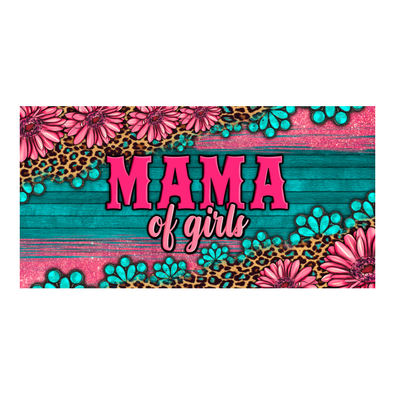 Pink Roses Mama Of Girls License Plate Ladies Tee by Artiststas | Teevron