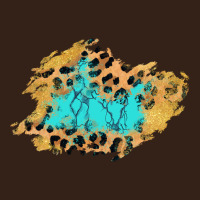 Glitter Leopard Turquoise Patch Heavy Core Tee | Teevron